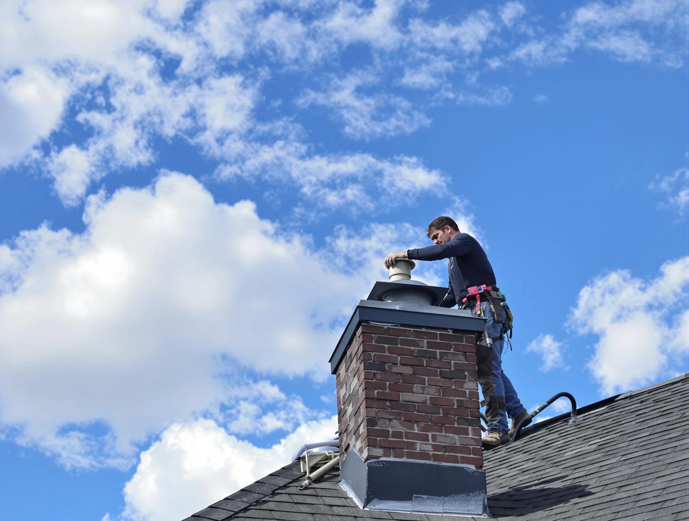 Marshall Chimney Sweep installing a sturdy chimney cap in Marshall, PA