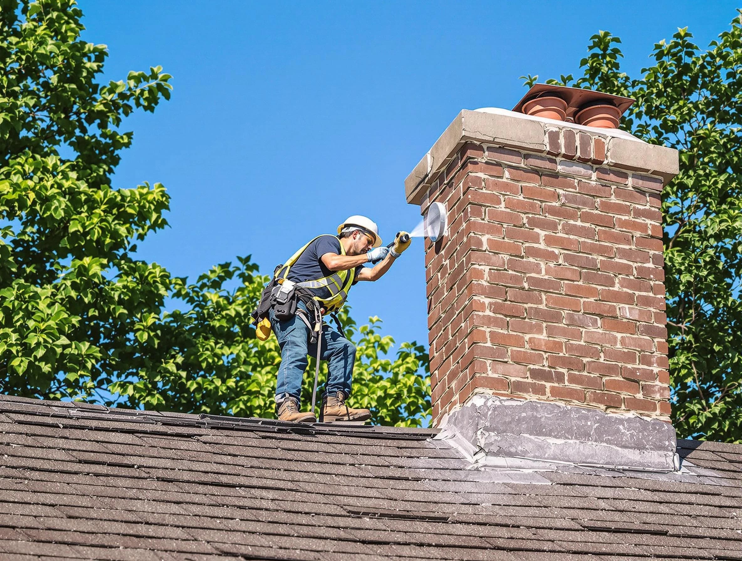 Marshall Chimney Sweep performing an inspection with advanced tools in Marshall, PA