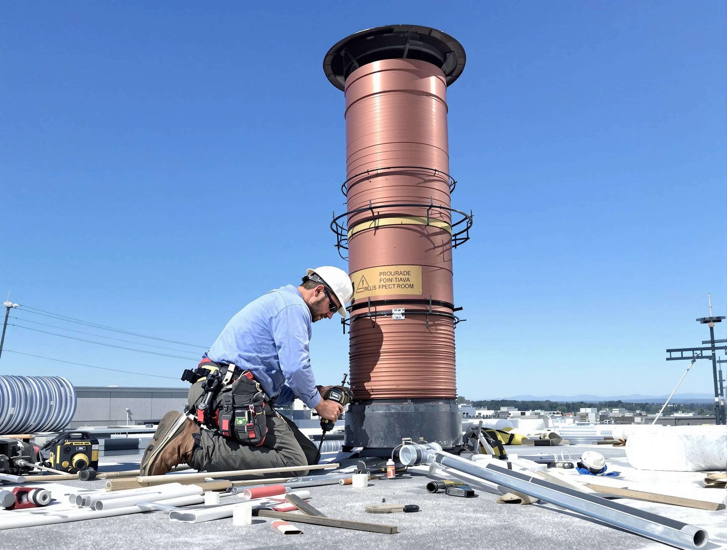 Installed chimney liner by Marshall Chimney Sweep in Marshall, PA