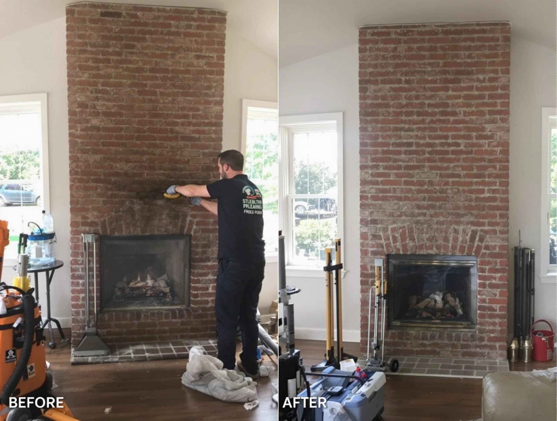 Finished chimney sweeping service by Marshall Chimney Sweep in Marshall, PA