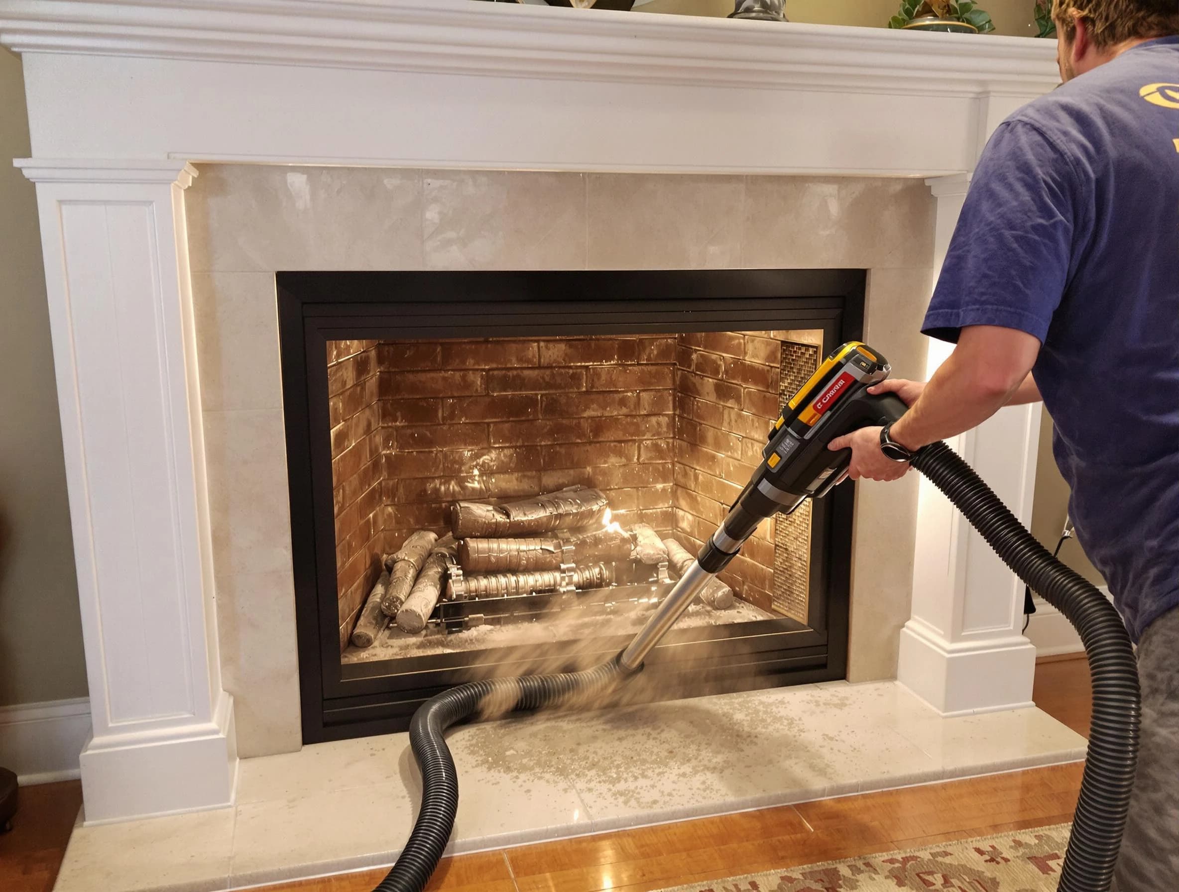 Fireplace cleaning performed by Marshall Chimney Sweep in Marshall, PA