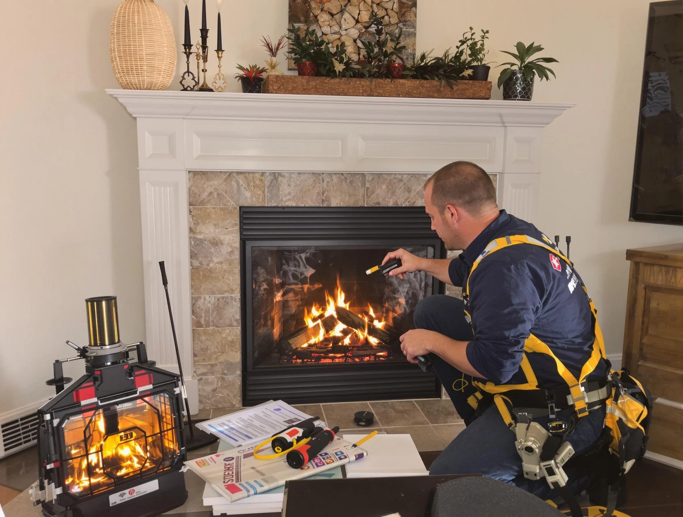 Safety-focused fireplace inspection by Marshall Chimney Sweep in Marshall, PA