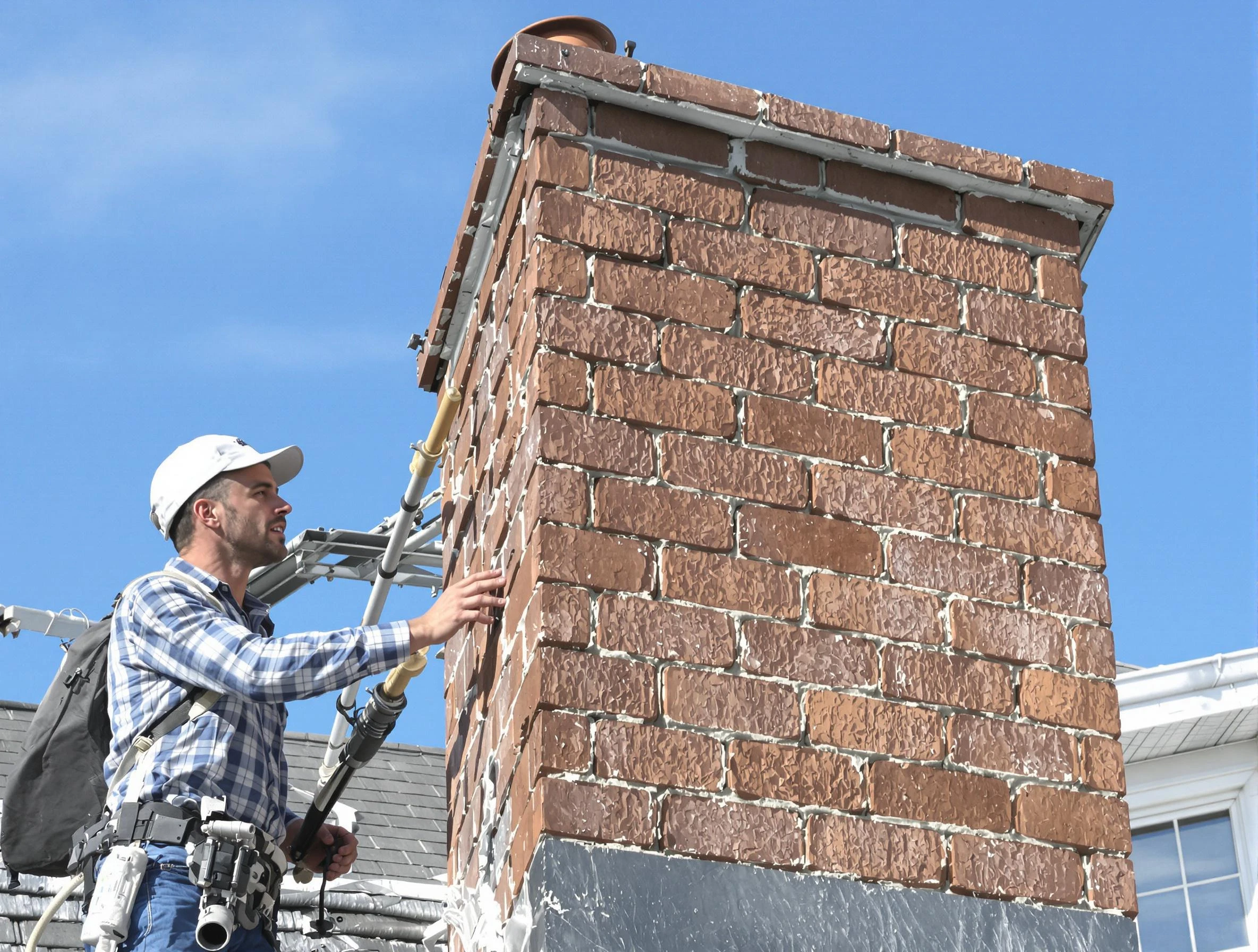 Brickwork for a chimney rebuild by Marshall Chimney Sweep in Marshall, PA